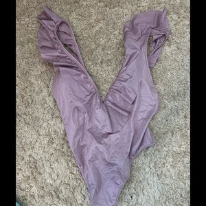 victoria's Secret one piece ruffled shoulder